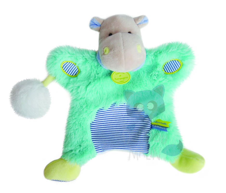  marionnette lovely pistache hippopotame vert 